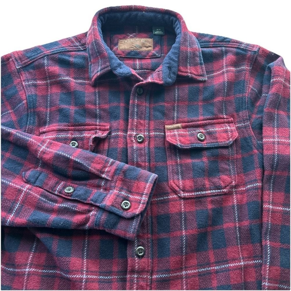 Orvis Big Bear Heavyweight Men's Medium Double Brushed Flannel Button Down Shirt